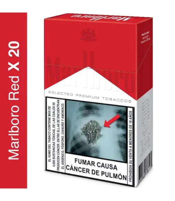 Cajetilla de Cigarros Marlboro Rojo 20 un. Caja Blanda A.