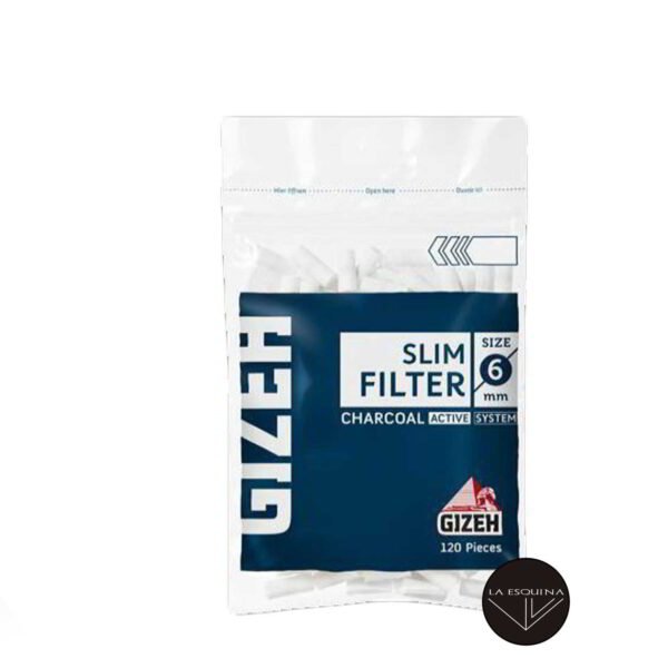 Filtros Gizeh 6 mm 120 piezas Charcoal Active System