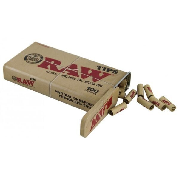 Caja Metalica con Filtros RAW Pre Rolled 100 Tips