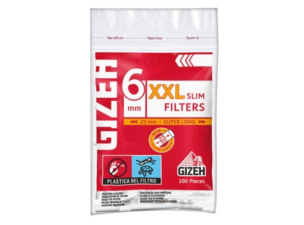 Filtros Gizeh 6 mm XXL Slim 23 mm Largo