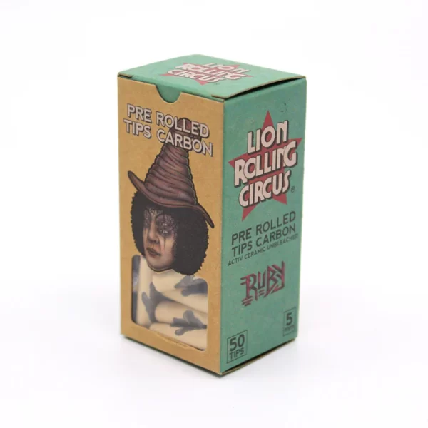 Filtros Boquillas Lion Rolling Circus Pre Rolled Tips Carbon 50 tips.