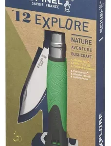 Cuchilla Navaja Opinel Explore Acero Inox. Nro. 12 Verde – 12 cm