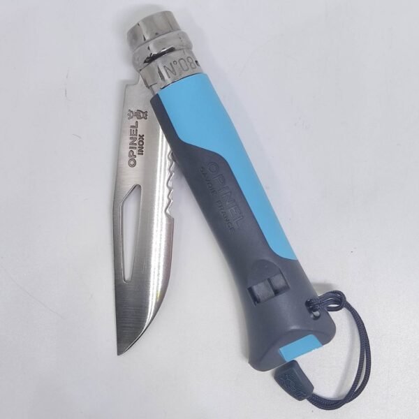 Cuchilla Navaja Opinel Outdoor Acero Inox. Nro. 8 Celeste - 8 cm - Imagen 2