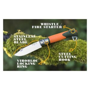 Cuchilla Navaja Opinel Explore Acero Inox. Nro. 12 Naranja – 12 cm