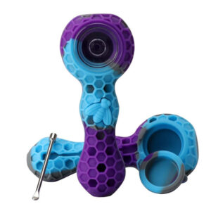 Pipa Silicona con Pirex Diseño Panal