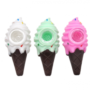 Pipa Silicona con Pirex Diseño Helado