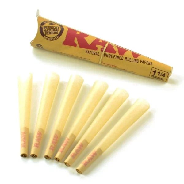 Conos Raw 1 1/4 size pack x6 un.