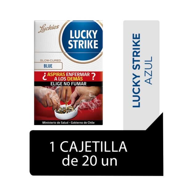 Cigarrillos Lucky Strike Azul Slow Cured Blue Box 20 un. C.