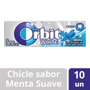 Chicle Orbit sabor Menta White 14 grs