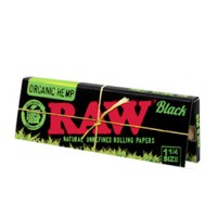 Papelillos RAW Black Organic Hemp 1″ 1/4