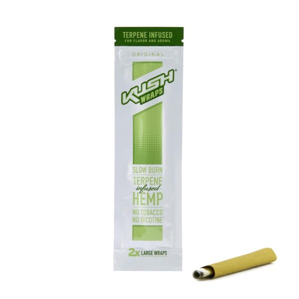 Blunt Kush Herbal Wraps Conical Terpene Infused Original x2