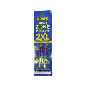 Blunt Grape Hemp Zone 2 XL Premium Wraps 100% Nicotine Free