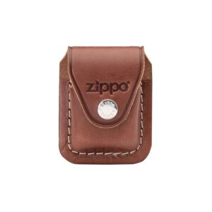 Estuche Funda De Cuero Encendedor Zippo Cafe