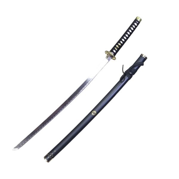 Katana De Acero Inoxidable Sin Filo Con Funda Negra