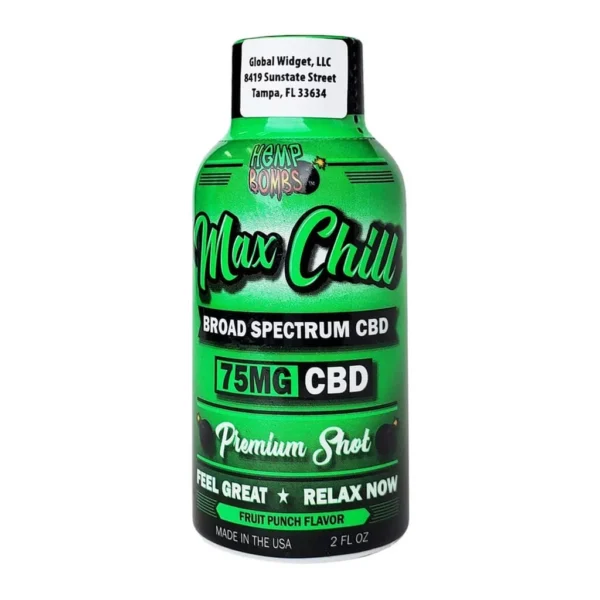 Hemp Bombs Shot Max Chill Fruit Punch 75Mg CBD