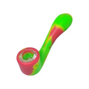 Pipa Silicona Con Quemador de Vidrio Diseño Elegante Variedades