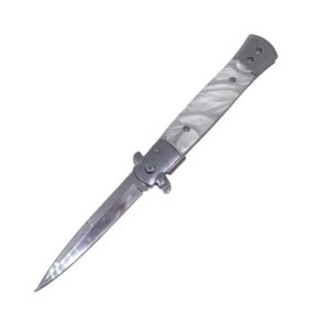 Navaja Automatica Tipo Estiletto Cacha De Hueso