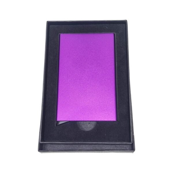 Tarjetero Metalico Anti Clonacion Elegence Class Color Violeta - Imagen 2
