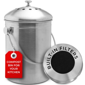 Balde De Acero Inoxidable Epica Para Composta En Casa