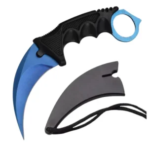 Cuchillo Navaja Karambit Fijo Con Funda Colores