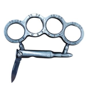 Manopla Metalica Diseno Bala Con Navaja