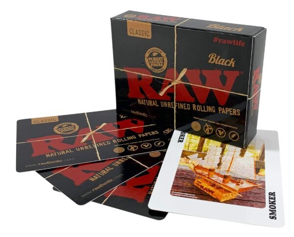 Juego De Naipes Raw Black Playing Cards