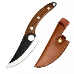 Cuchillo Tactico De Caza Carnicero Forjado a Mano