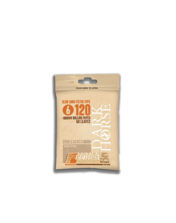 Filtros Dark horse 120 Un Slim 6 mm Long Bio + Papel Brown