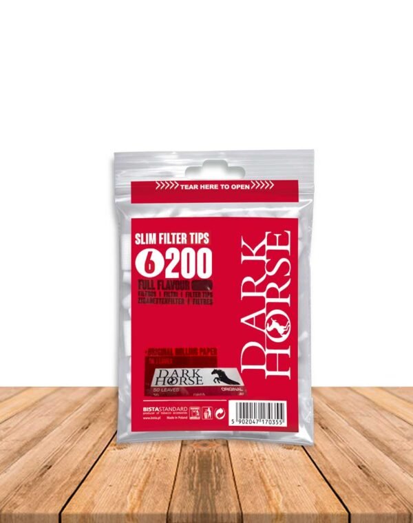 Filtros Dark Horse Slim 6 mm 200 un + Papel Original