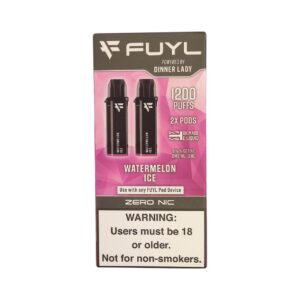 Recargas Dinner Lady Sabor Watermelon Ice - X2 Pods De 600 Puffs (1200 Puffs)