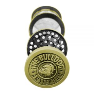 Moledor Metalico The Bulldog 4 Piezas Pequeño Dorado