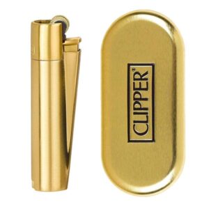Clipper Metalizado Con Caja Metalica - Diseño Gold