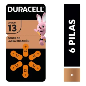 Pack x6 Pilas para Audifonos Duracell tamaño 13